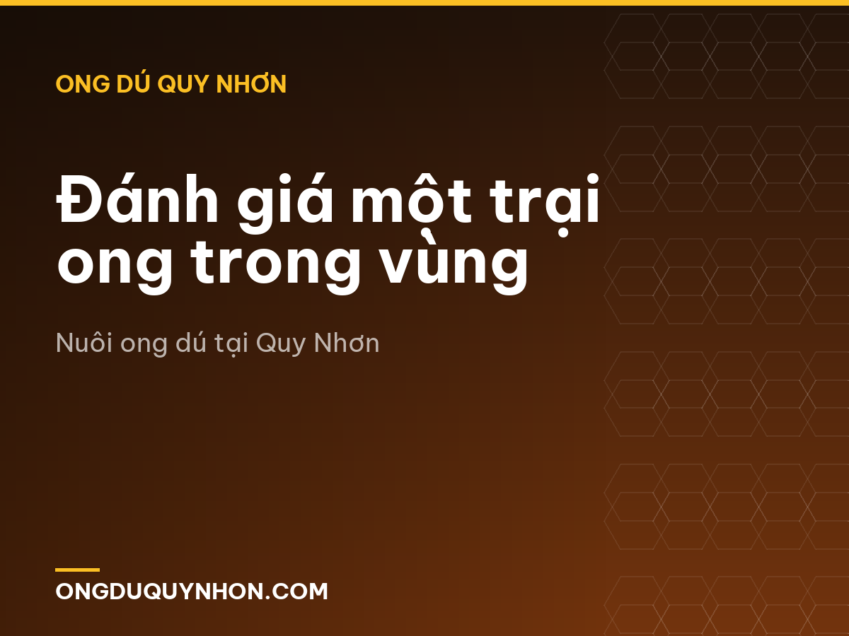 Đánh giá một trại ong trong vùng