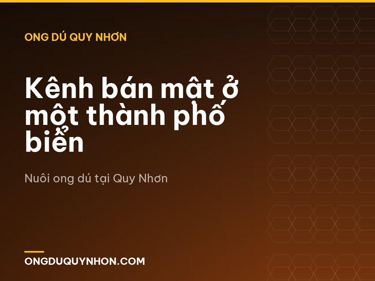 Kênh bán mật ở một thành phố biển