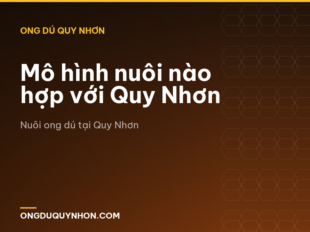Mô hình nuôi nào hợp với Quy Nhơn