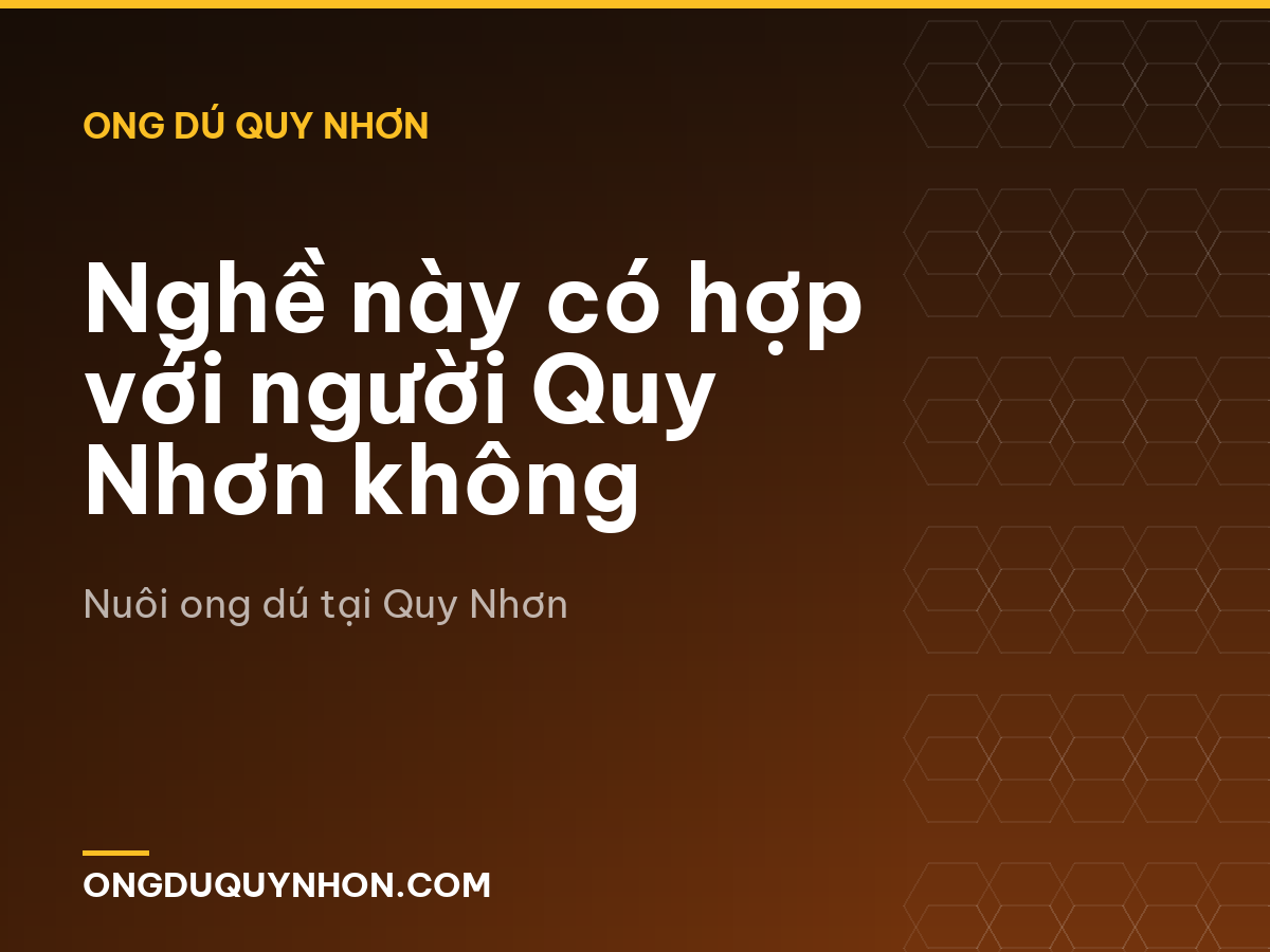 Nghề này có hợp với người Quy Nhơn không
