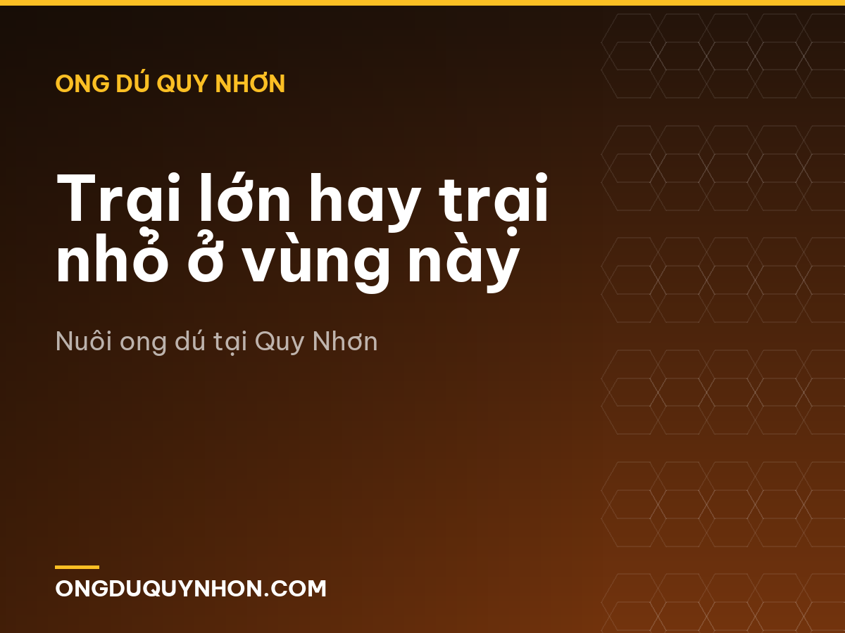 Trại lớn hay trại nhỏ ở vùng này