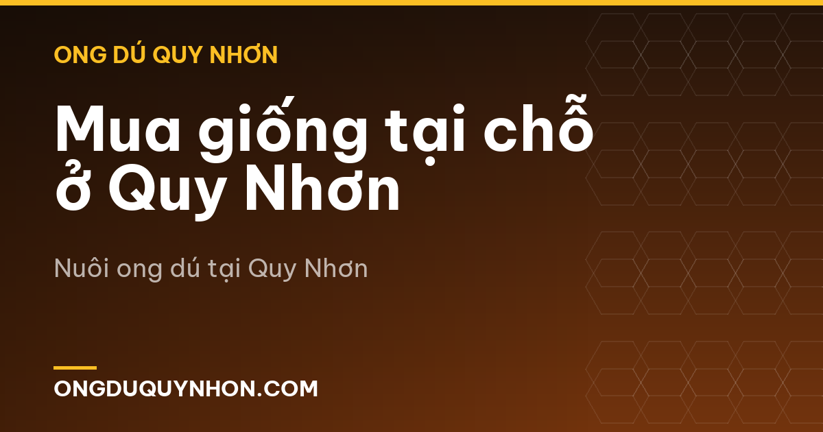 Mua giống tại chỗ ở Quy Nhơn